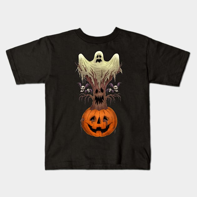 Spooky Totem Kids T-Shirt by chrisraimoart